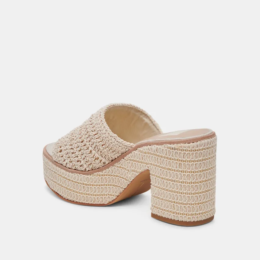 LADIN HEELS IVORY WOVEN^Dolce Vita Online