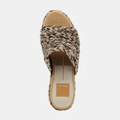 LADY HEELS BLACK MULTI WOVEN^Dolce Vita Fashion