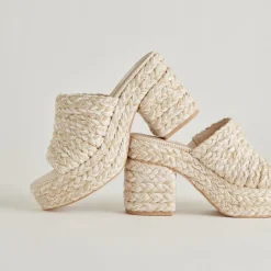 LADY HEELS IVORY MULTI WOVEN^Dolce Vita New
