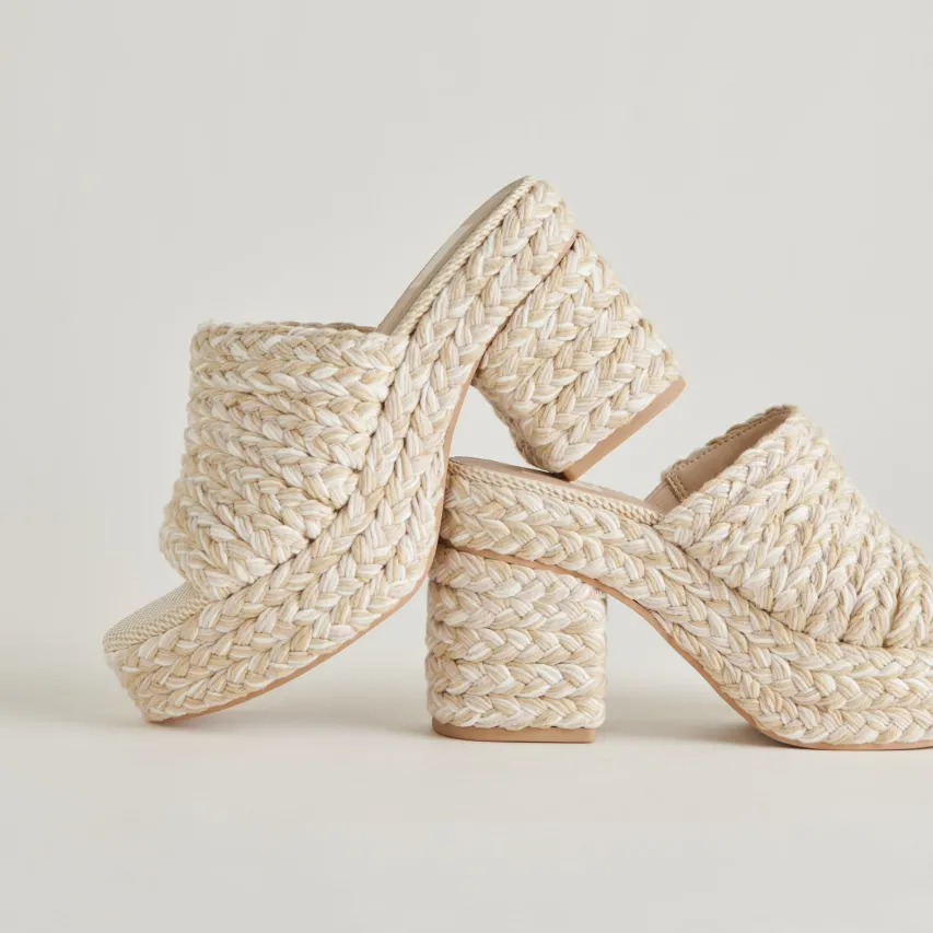LADY HEELS IVORY MULTI WOVEN^Dolce Vita New