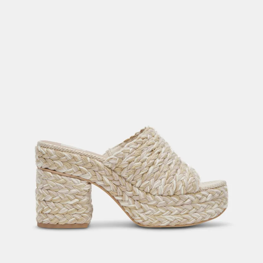 LADY HEELS IVORY MULTI WOVEN^Dolce Vita New