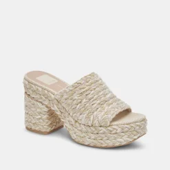 LADY HEELS IVORY MULTI WOVEN^Dolce Vita New