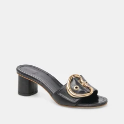 LAIKA HEELS BLACK LEATHER^Dolce Vita New