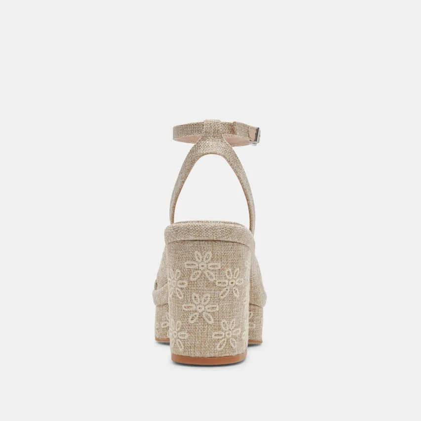 LAISHA HEELS ALMOND FLORAL EYELET^Dolce Vita New
