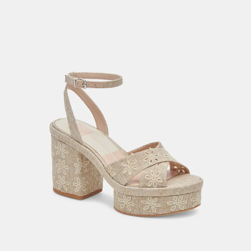 LAISHA HEELS ALMOND FLORAL EYELET^Dolce Vita New