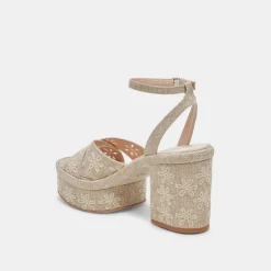 LAISHA HEELS ALMOND FLORAL EYELET^Dolce Vita New