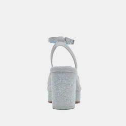 LAISHA HEELS LIGHT BLUE FLORAL EYELET^Dolce Vita Fashion