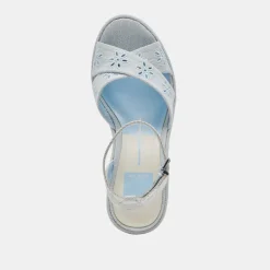 LAISHA HEELS LIGHT BLUE FLORAL EYELET^Dolce Vita Fashion