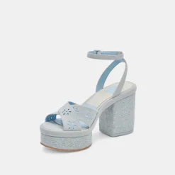 LAISHA HEELS LIGHT BLUE FLORAL EYELET^Dolce Vita Fashion