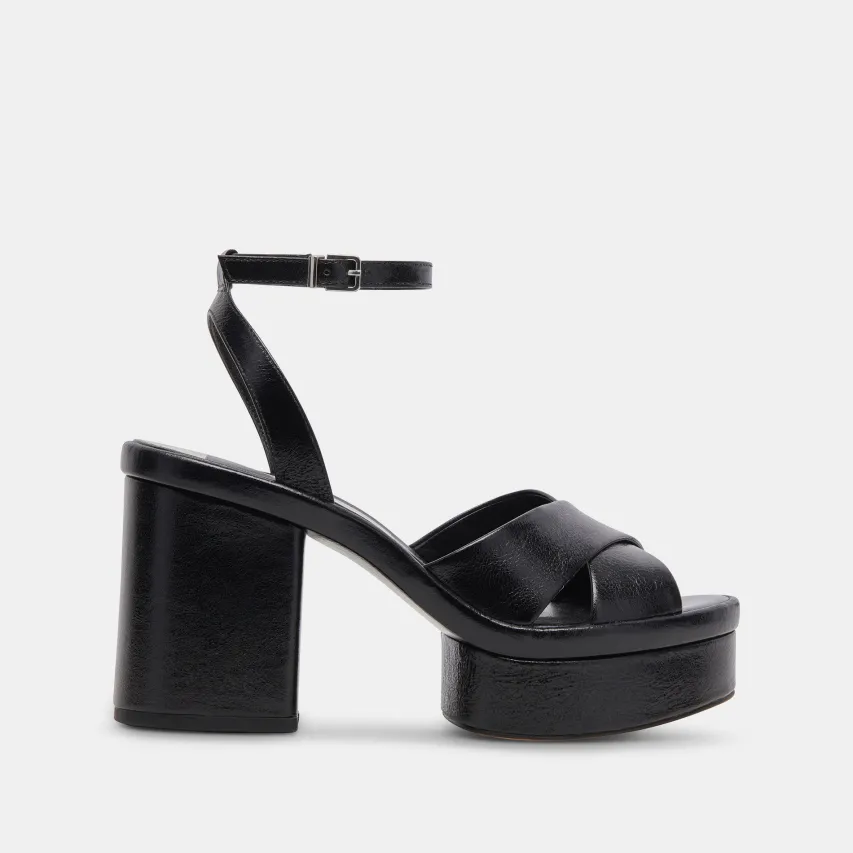 LAISHA HEELS MIDNIGHT CRINKLE PATENT^Dolce Vita Hot