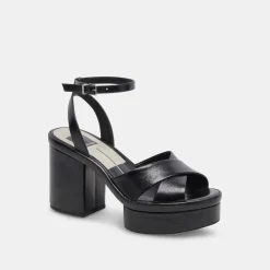 LAISHA HEELS MIDNIGHT CRINKLE PATENT^Dolce Vita Hot