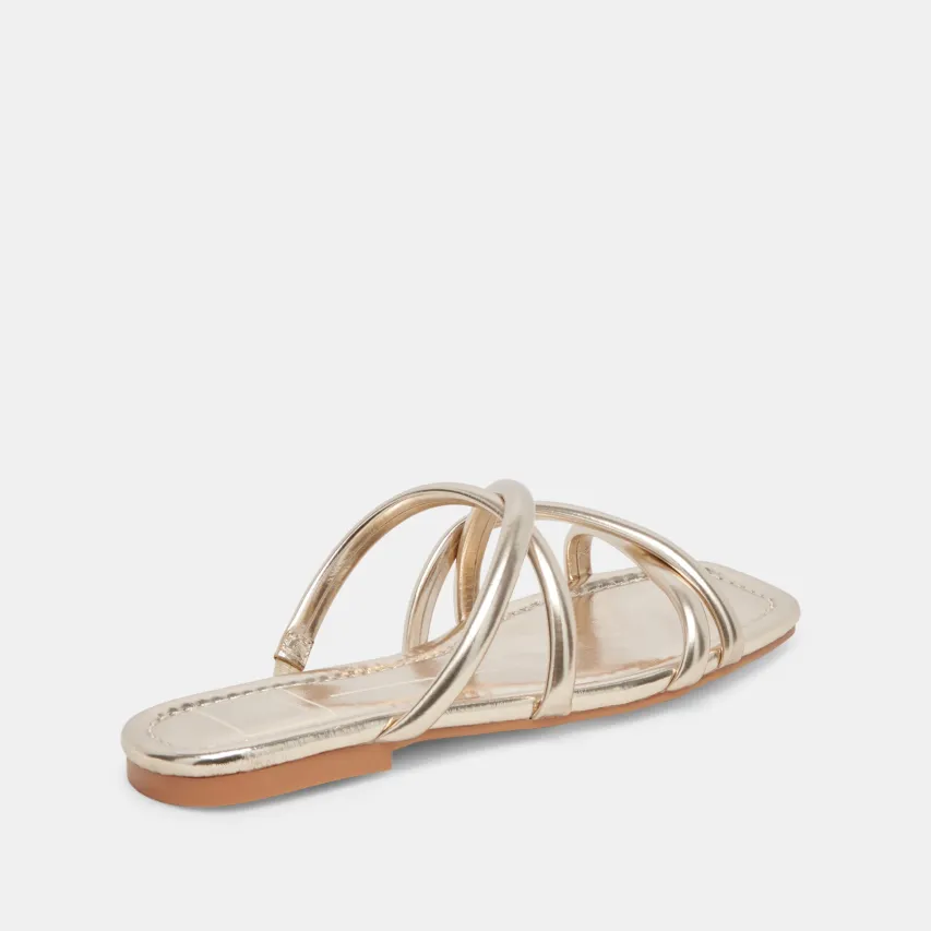 LANZA SANDALS LIGHT GOLD METALLIC STELLA^Dolce Vita Outlet