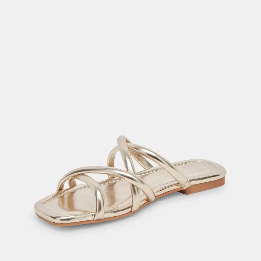 LANZA SANDALS LIGHT GOLD METALLIC STELLA^Dolce Vita Outlet