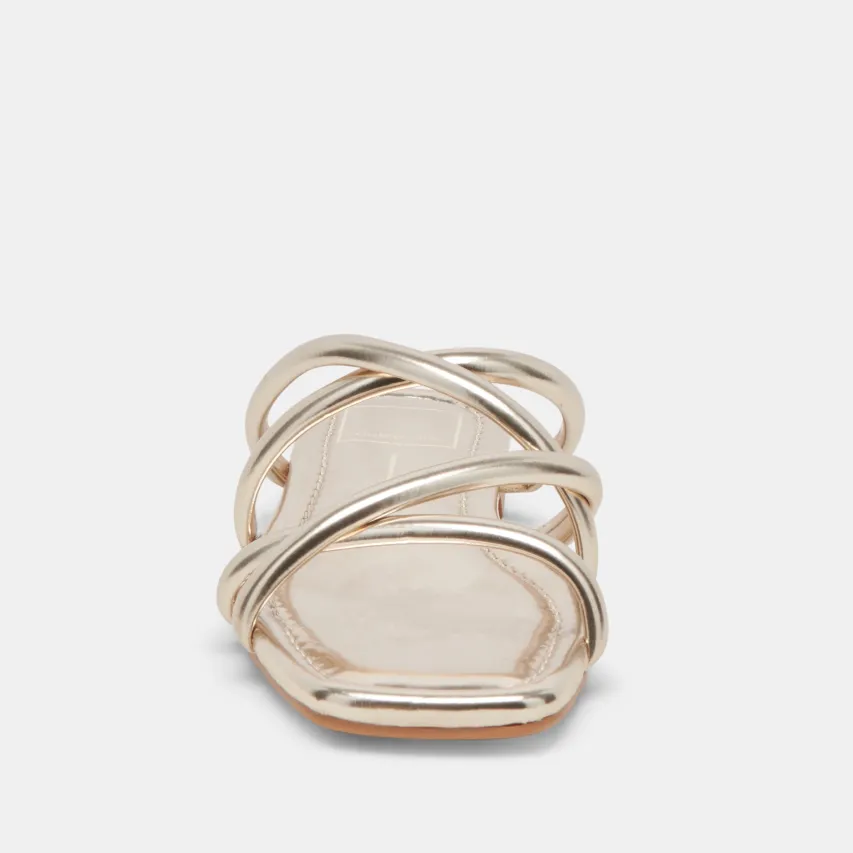 LANZA SANDALS LIGHT GOLD METALLIC STELLA^Dolce Vita Outlet