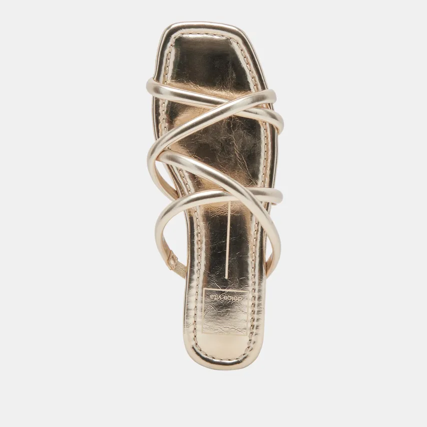 LANZA SANDALS LIGHT GOLD METALLIC STELLA^Dolce Vita Outlet