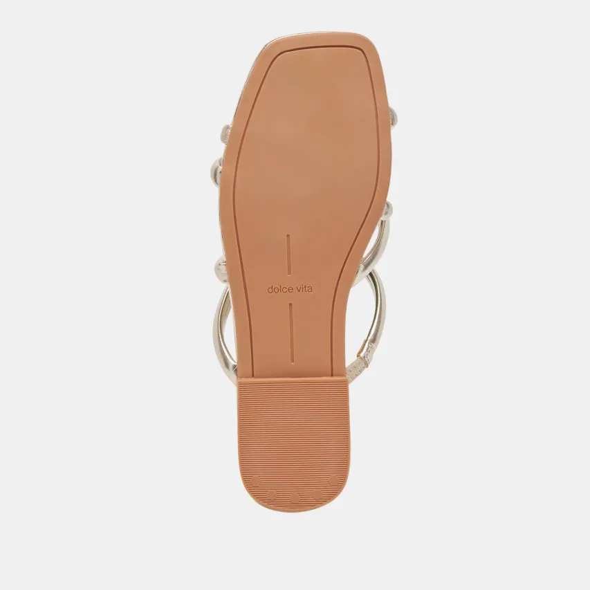 LANZA SANDALS LIGHT GOLD METALLIC STELLA^Dolce Vita Outlet