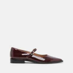 LARGO FLATS CRANBERRY PATENT LEATHER^Dolce Vita Online