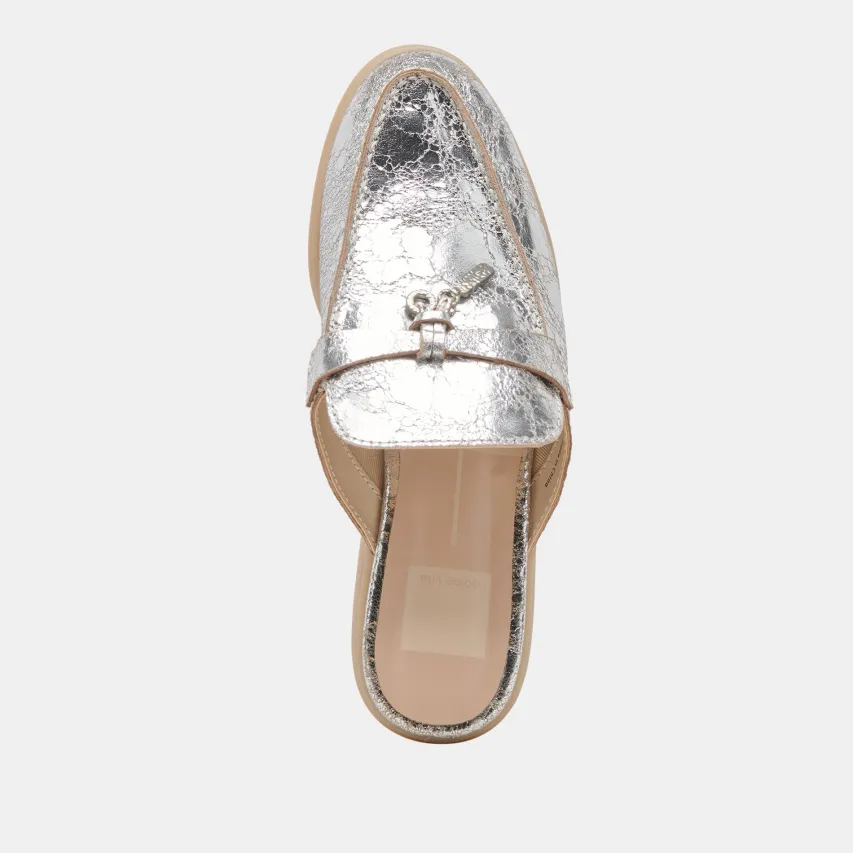 LASAIL FLATS SILVER DISTRESSED LEATHER^Dolce Vita Sale