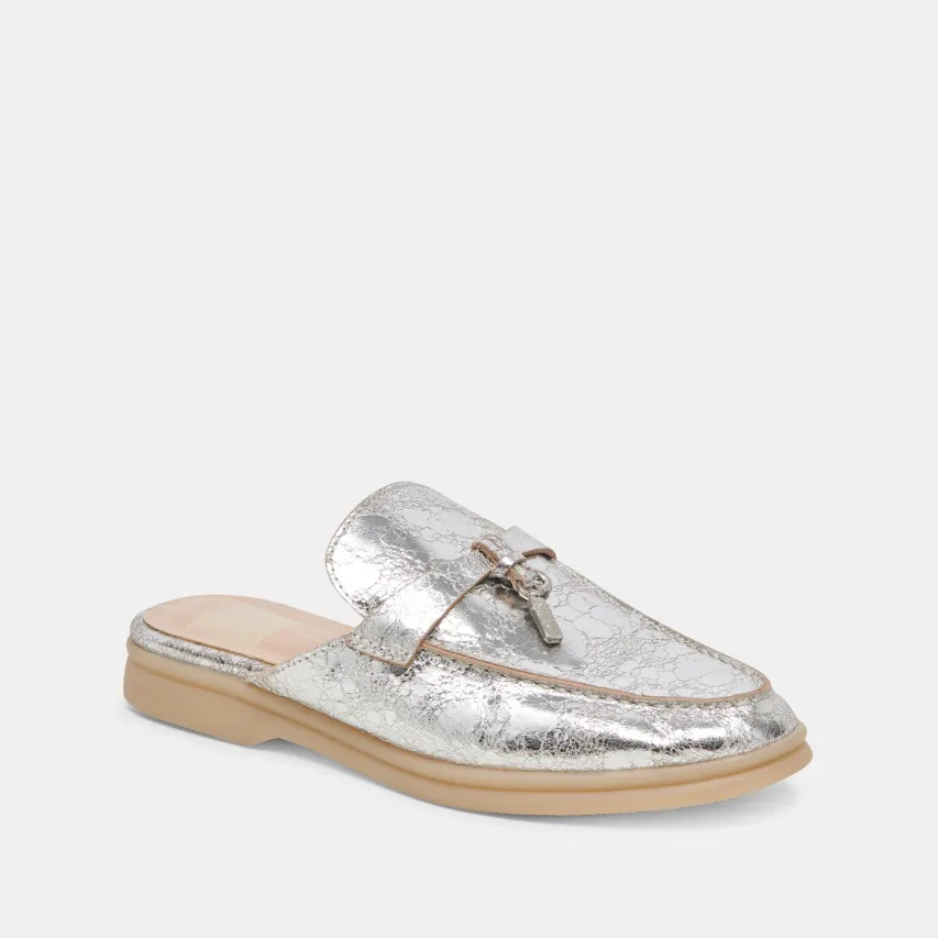 LASAIL FLATS SILVER DISTRESSED LEATHER^Dolce Vita Sale