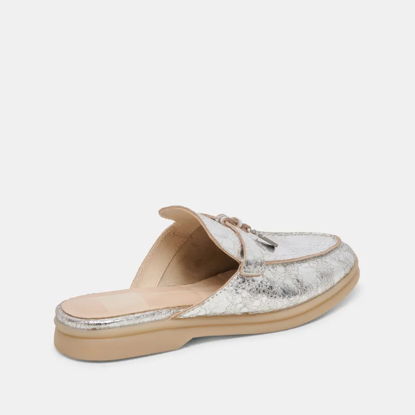 LASAIL FLATS SILVER DISTRESSED LEATHER^Dolce Vita Sale
