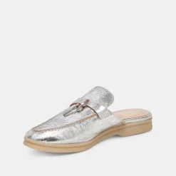 LASAIL FLATS SILVER DISTRESSED LEATHER^Dolce Vita Sale