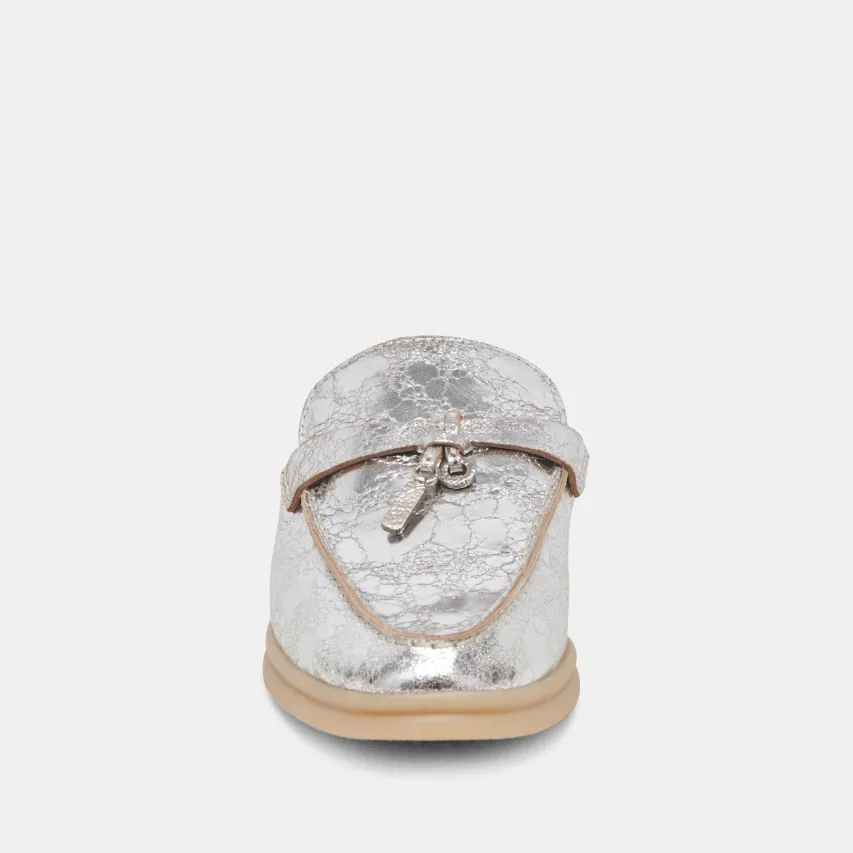 LASAIL FLATS SILVER DISTRESSED LEATHER^Dolce Vita Sale