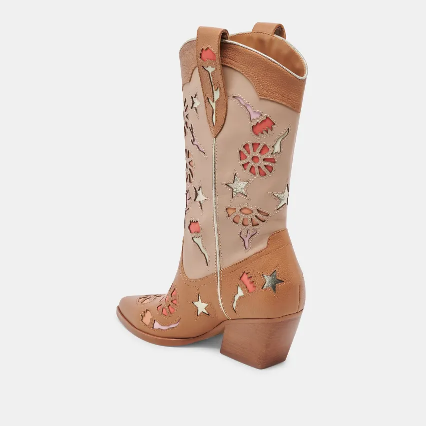 LASSIE BOOTS TAN MULTI LEATHER^Dolce Vita Sale