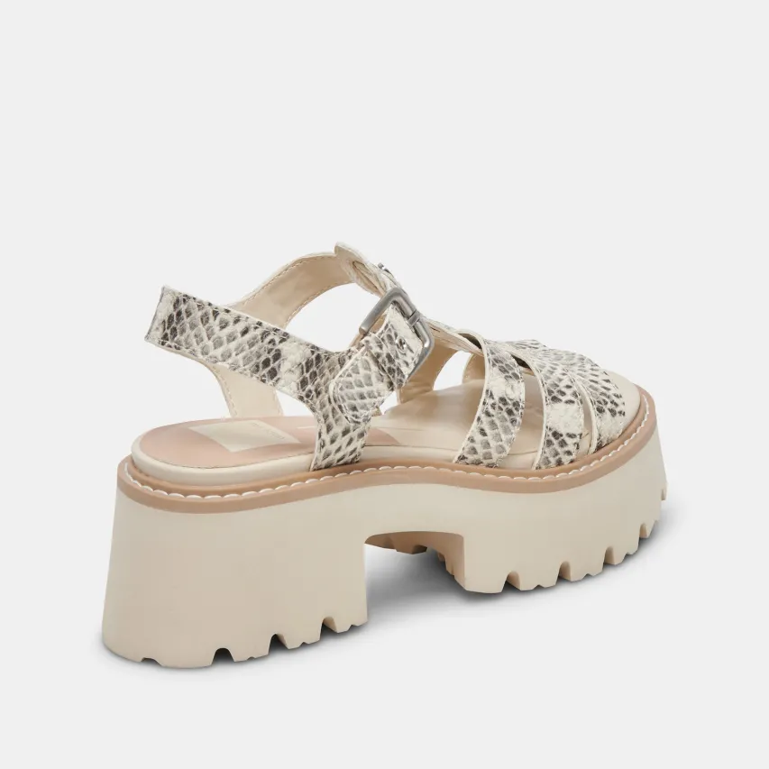 LATICE SANDALS GREY WHITE EMBOSSED LEATHER^Dolce Vita Discount