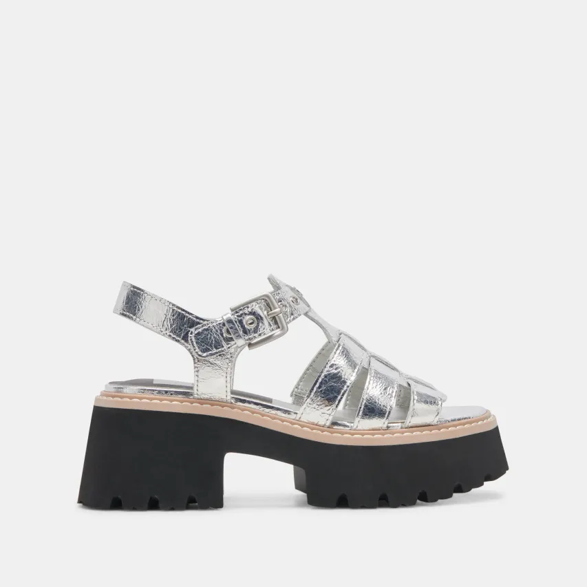 LATICE SANDALS SILVER DISTRESSED LEATHER^Dolce Vita Best