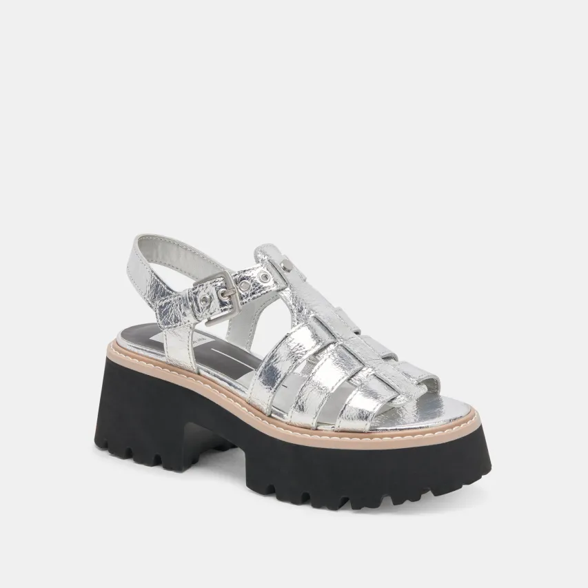 LATICE SANDALS SILVER DISTRESSED LEATHER^Dolce Vita Best