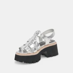 LATICE SANDALS SILVER DISTRESSED LEATHER^Dolce Vita Best