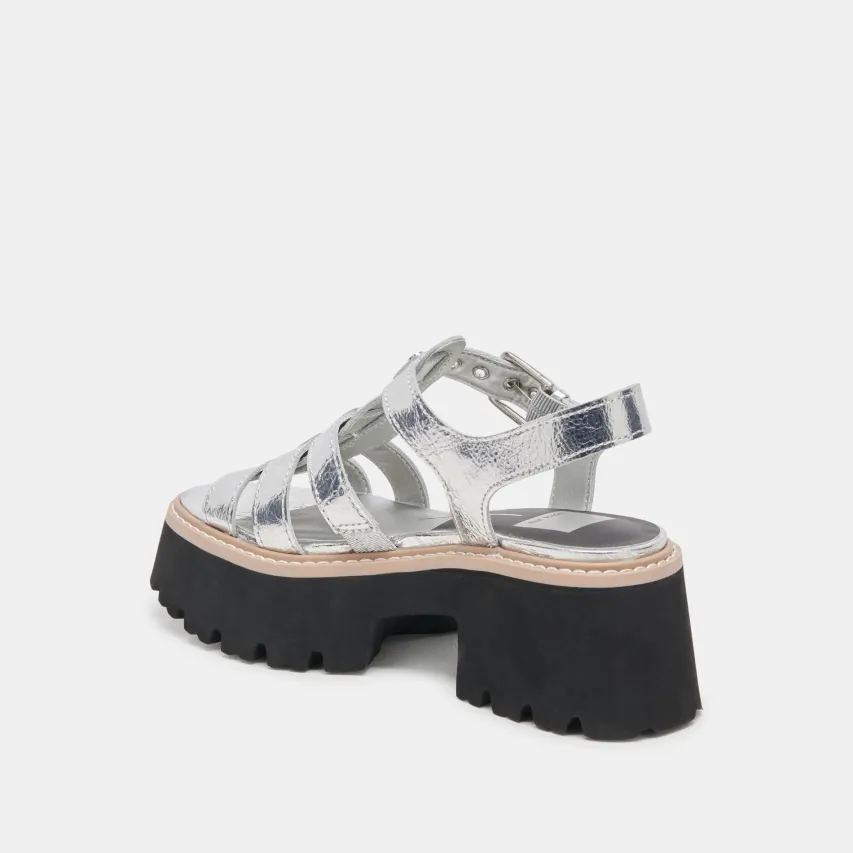 LATICE SANDALS SILVER DISTRESSED LEATHER^Dolce Vita Best
