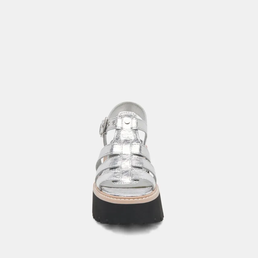 LATICE SANDALS SILVER DISTRESSED LEATHER^Dolce Vita Best