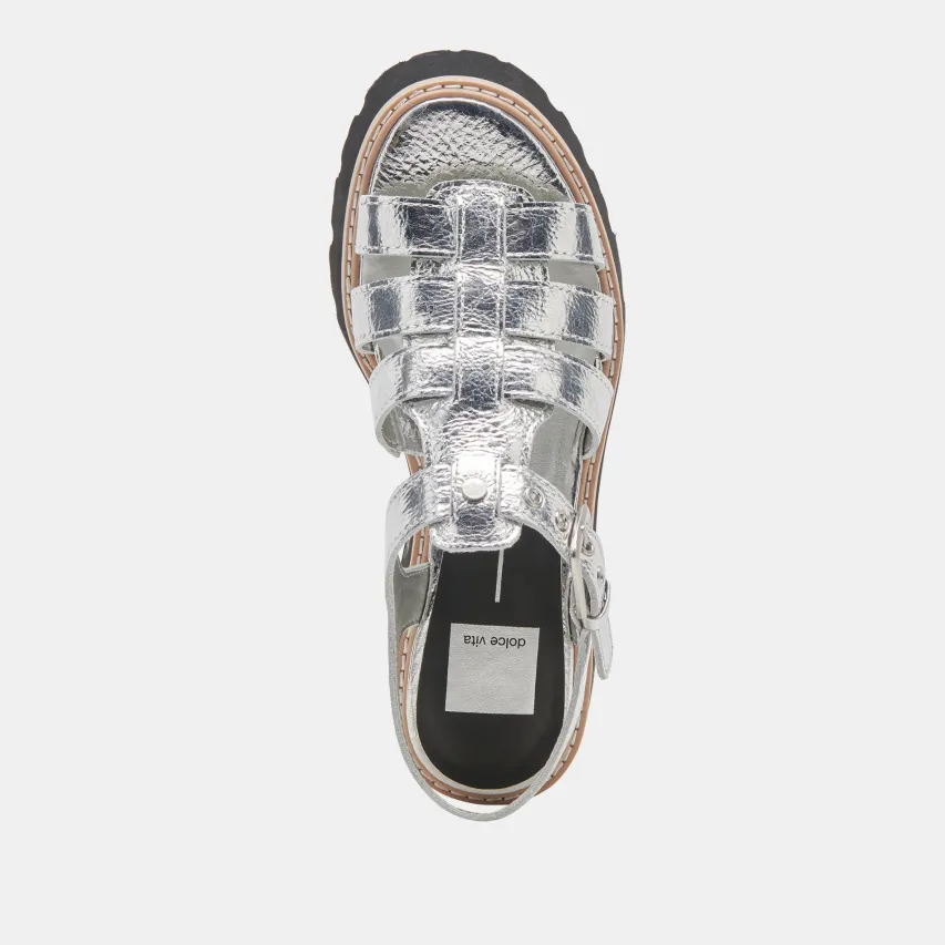 LATICE SANDALS SILVER DISTRESSED LEATHER^Dolce Vita Best