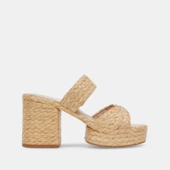 LATOYA HEELS LT NATURAL RAFFIA^Dolce Vita Clearance