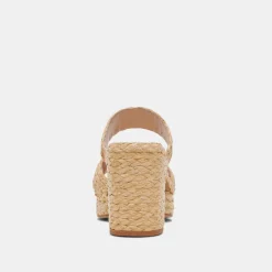 LATOYA HEELS LT NATURAL RAFFIA^Dolce Vita Clearance