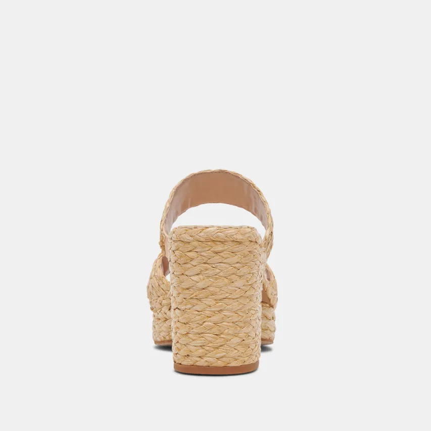 LATOYA HEELS LT NATURAL RAFFIA^Dolce Vita Clearance