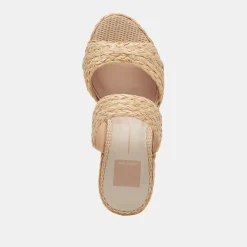 LATOYA HEELS LT NATURAL RAFFIA^Dolce Vita Clearance