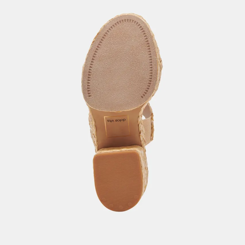 LATOYA HEELS LT NATURAL RAFFIA^Dolce Vita Clearance