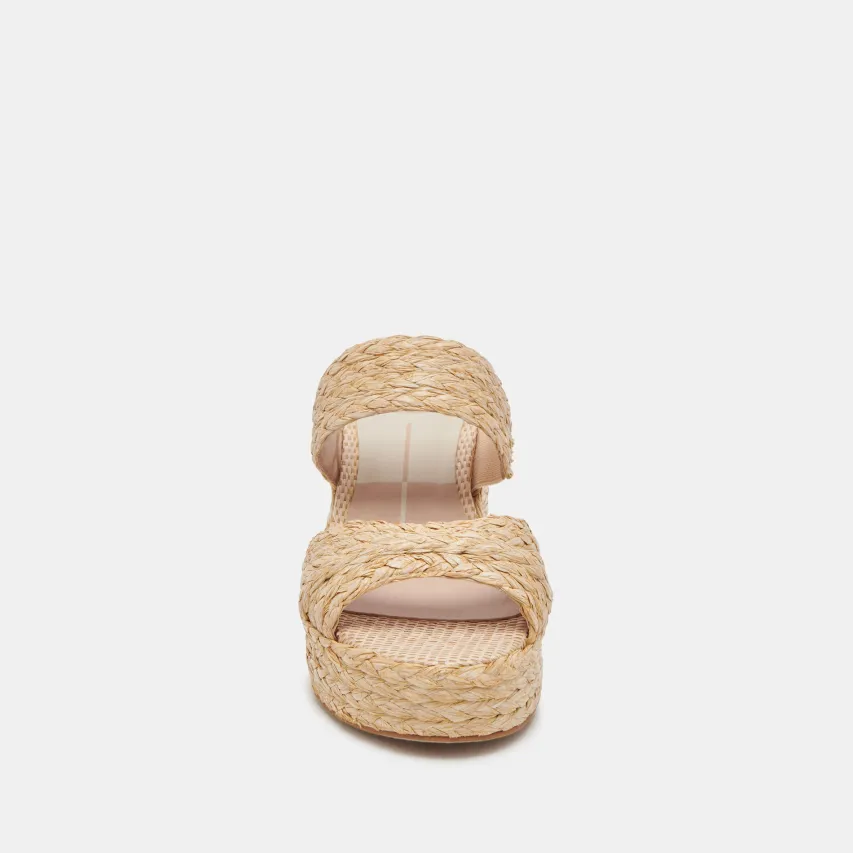 LATOYA HEELS LT NATURAL RAFFIA^Dolce Vita Clearance
