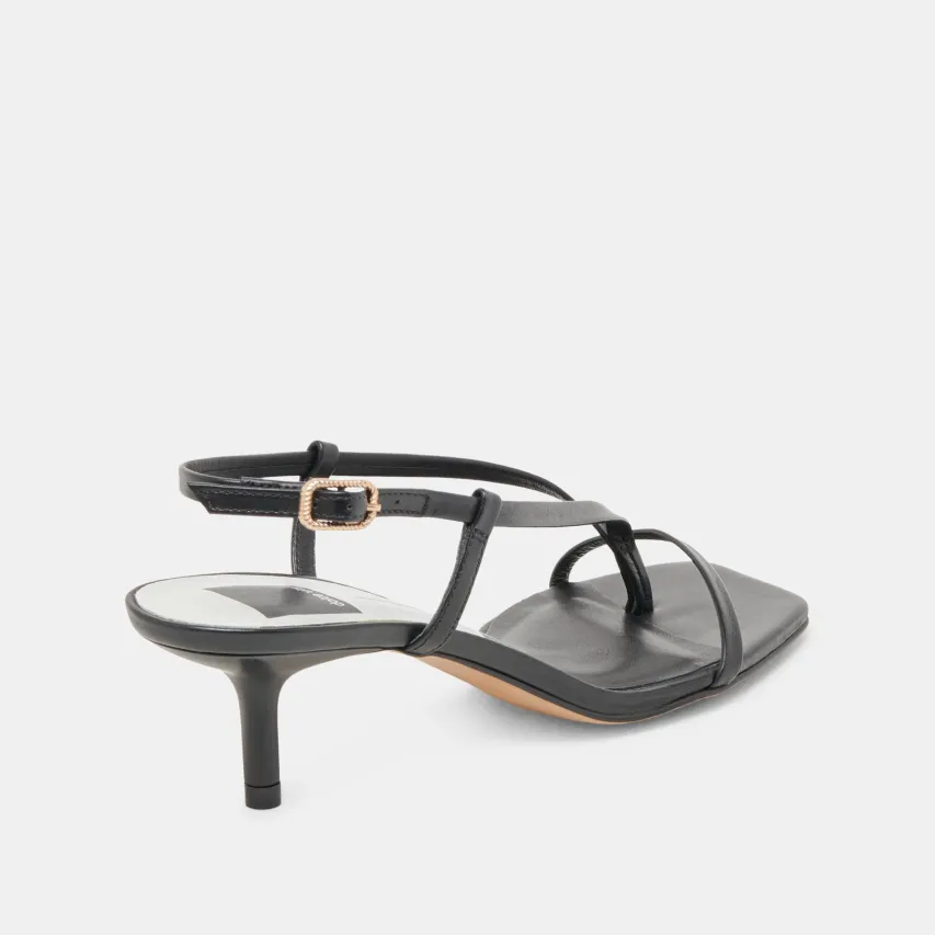 LAURY HEELS BLACK LEATHER^Dolce Vita Online