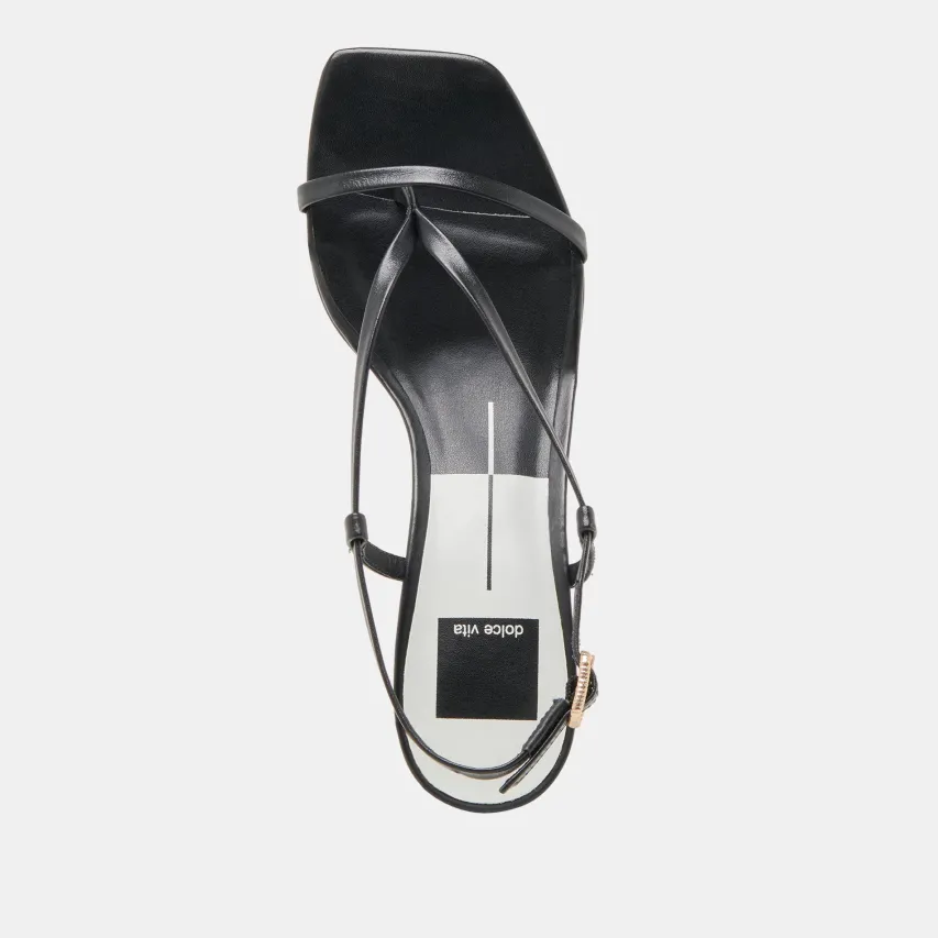 LAURY HEELS BLACK LEATHER^Dolce Vita Online