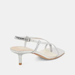 LAURY HEELS SILVER EMBOSSED LEATHER^Dolce Vita Hot