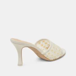 LAVENA FLORAL HEELS WHITE YELLOW FLORAL MESH^Dolce Vita Sale