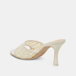 LAVENA FLORAL HEELS WHITE YELLOW FLORAL MESH^Dolce Vita Sale