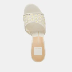 LAVENA FLORAL HEELS WHITE YELLOW FLORAL MESH^Dolce Vita Sale