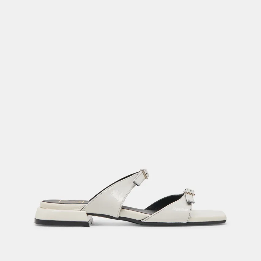 LAVERN SANDALS OFF WHITE CRINKLE PATENT^Dolce Vita Outlet