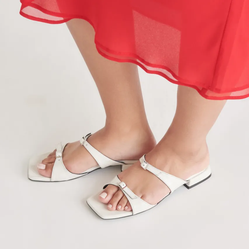 LAVERN SANDALS OFF WHITE CRINKLE PATENT^Dolce Vita Outlet