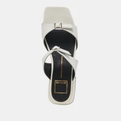 LAVERN SANDALS OFF WHITE CRINKLE PATENT^Dolce Vita Outlet