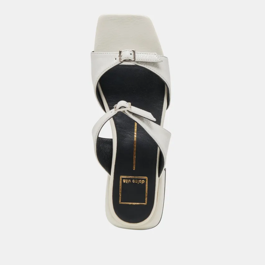 LAVERN SANDALS OFF WHITE CRINKLE PATENT^Dolce Vita Outlet